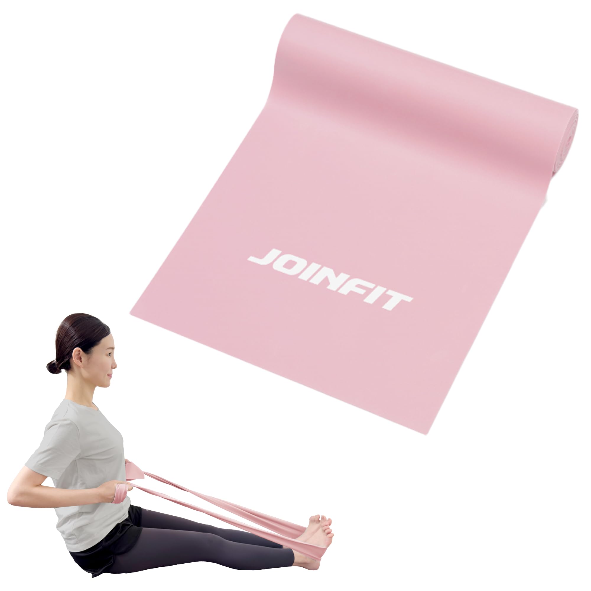 Amazon.co.jp: ストレッチバンド 2m【JOINFIT】ピンク 初心者向け